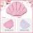 Jetec 3 Pieces Inflatable Bath Pillow with Suction Cups, Terry Cloth Covered Shell Shape Bathtub Spa Pillow Comfortable Soft Cushion, Neck Support(Pink, Blue, White)