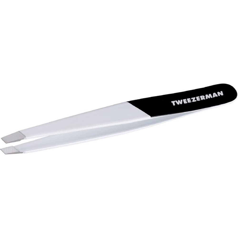 Tweezerman Stainless Steel Slant Tweezer - Eyebrow Tweezers for Women and Men (Midnight Strike)