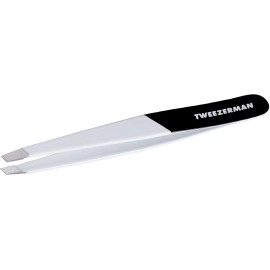 Tweezerman Stainless Steel Slant Tweezer - Eyebrow Tweezers for Women and Men (Midnight Strike)