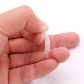 EORTA 50Pcs Soft Silicone Tweezer Tip Covers for Eyelash Tweezer Pusher, to Protect Tips, Transparent