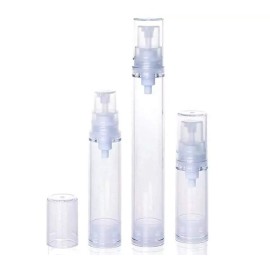 15 Pcs Clear Airless Lotion Pump Bottles Empty Cream Vacuum Bottles Cosmetic Containers Travel Press Pump Bottles For Foundations,serums,and more (10ml)