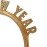 Himine New Year Bow Headband, Christmas Party, New Year Party Headband (Gold)