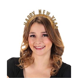 Himine New Year Bow Headband, Christmas Party, New Year Party Headband (Gold)