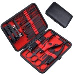 26 PCS Nail Clippers, ONEHERE Premium Manicure Set, Professional Grooming Gift Kit, Pedicure Kit, Facial, Hand, Foot, Cuticle Nail Care Tools, Fingernail Clippers with Luxurious Portable Travel Case