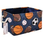 FANKANG Rectangular Laundry Basket Nursery Storage Fabric Storage Bin Storage Hamper,Gift Baskets(Navl-ball game)