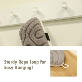 myHomeBody Loofah Exfoliating Body Scrubber, Bath Sponge for Women, Body Exfoliator for Men, with Handy Strap