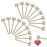 18 Pcs Mini Wooden Hammers Toy for Kids, Natural Wood Breakable Heart Hammers for Chocolate