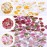 AKOAK 3 Boxes 3D Flower Nail Stickers, Wood Pulp Nail Art Charm, Holographic Simulation Flower Pulp Nail Art Charm, Color Mixed Natueal Flower Leaves Design Nail Decals DIY Craft Wood Pulp Pieces