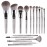 Makeup Brushes,Daubigny 16Pcs Silver Premium Synthetic Makeup Brush Set with Professional Foundation Brushes Powder Concealers Eye shadows Blush Makeup Brush for Perfect Makeup