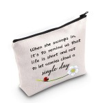 JXGZSO Good Luck Ladybug Makeup Bag With Zipper Gifts For Women When She Swoops In It\'s To Remind Us Not To Let Worries Cloud A Single Day Cosmetic Bag (Ladybug)