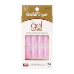 Gold Finger Full Cover Nails Press On 24 Nails Long Length