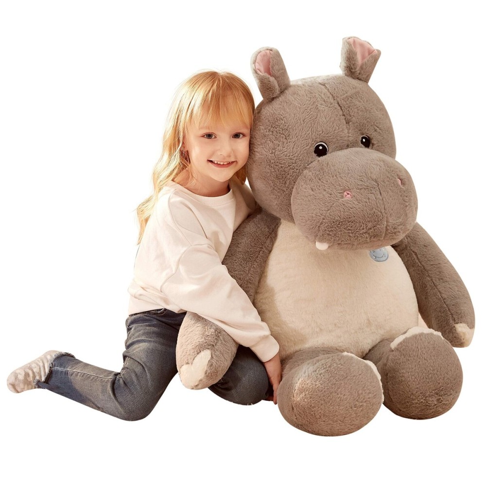 IKASA Giant Hippo Stuffed Animal,30 Jumbo Plush Toy, Soft and Cute Toys for Kids Boys Girls (Gray)