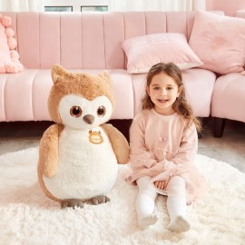 IKASA Giant Owl Stuffed Animal Plush Toy,23 Large Cute Jumbo Soft Toys,Huge Big Size Plushy Oversized Plushie,Gifts for Kids
