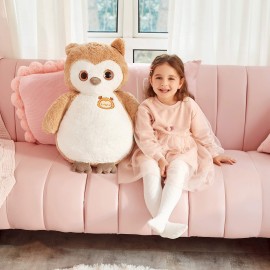 IKASA Giant Owl Stuffed Animal Plush Toy,23 Large Cute Jumbo Soft Toys,Huge Big Size Plushy Oversized Plushie,Gifts for Kids