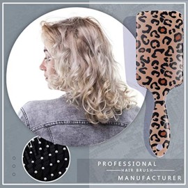 Aaiffey Leopard Print Hair Brushes,Hair Detangling Brush Anti Static Massage Comb Hair Brush For All Hair Types Wavy/Curly/Thick/Long/Short/Wet And Dry Hair