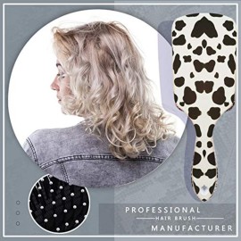 Aaiffey Cows Print Hair Brushes,Hair Detangling Brush Anti Static Massage Comb Hair Brush For All Hair Types Wavy/Curly/Thick/Long/Short/Wet And Dry Hair