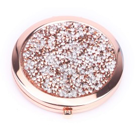BangBangSing Magnifying Compact Cosmetic Mirror 2.75 Inch Round Handheld Travel Pocket Makeup Mirror