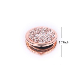 BangBangSing Magnifying Compact Cosmetic Mirror 2.75 Inch Round Handheld Travel Pocket Makeup Mirror