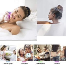 Ivyu Microfiber Hair Drying Scrunchies Towel Fiber Large Big Scrunchie for Curl Hair for Shower Wet Anti Frizz Hair Products Absorbent Fast Terry Cloth Sleep Scrunchy