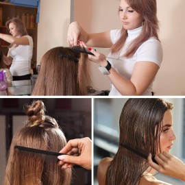 Magnetic Wrist Sewing Pincushion Pin Holder Wristband Pin Cushion Holder with 2 Pieces Stainless Steel Pintail Rat Tail Comb, 5 Pieces Wide Teeth Alligator Sectioning Hair Clip for Hair Sewing (Black) Magnetic Wrist Sewing Pincushion Pin Holder Wristband Pin Cushion Holder with 2 Pieces Stainless Steel Pintail Rat Tail Comb, 5 Pieces Wide Teeth Alligator Sectioning Hair Clip for Hair Sewing (Black)