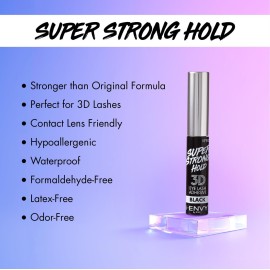 i Envy by Kiss 3D Lash Glue Super Strong Hold (Black) Brush On Type, Formaldehyde Free, Latex Free i Envy by Kiss 3D Lash Glue Super Strong Hold (Black) Brush On Type, Formaldehyde Free, Latex Free
