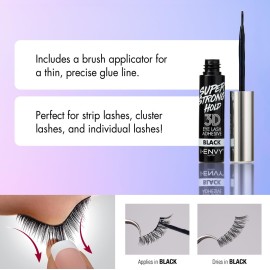 i Envy by Kiss 3D Lash Glue Super Strong Hold (Black) Brush On Type, Formaldehyde Free, Latex Free i Envy by Kiss 3D Lash Glue Super Strong Hold (Black) Brush On Type, Formaldehyde Free, Latex Free