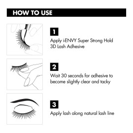 i Envy by Kiss 3D Lash Glue Super Strong Hold (Black) Brush On Type, Formaldehyde Free, Latex Free i Envy by Kiss 3D Lash Glue Super Strong Hold (Black) Brush On Type, Formaldehyde Free, Latex Free