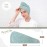 myHomeBody Hair Towel Wrap, Luxury Quick Drying Turban, Ultra Soft Absorbent Charcoal Fiber Cap, with Coconut Shell Button - Pine Green