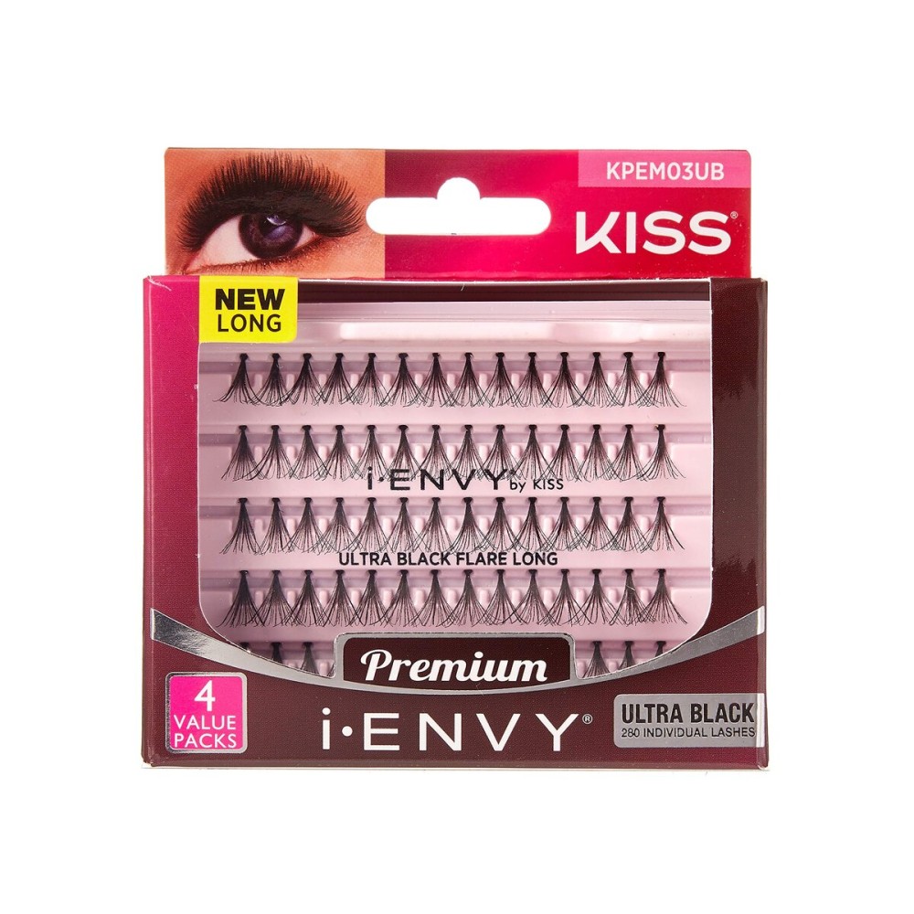 iENVY Knotted Individual Lash Ultra Black (Long) 2X Volume 4 Trays Multi Pack 280 Lashes Voluminous Glamorous Look iENVY Knotted Individual Lash Ultra Black (Long) 2X Volume 4 Trays Multi Pack 280 Lashes Voluminous Glamorous Look