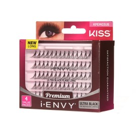 iENVY Knotted Individual Lash Ultra Black (Long) 2X Volume 4 Trays Multi Pack 280 Lashes Voluminous Glamorous Look iENVY Knotted Individual Lash Ultra Black (Long) 2X Volume 4 Trays Multi Pack 280 Lashes Voluminous Glamorous Look