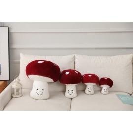 Fun Sunma Lovely Mushroom Pillow Stuffed Plush Mushroom Pillow (22 inches) Red, White