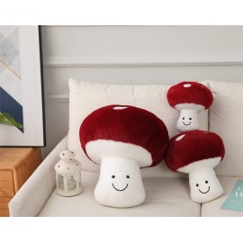 Fun Sunma Lovely Mushroom Pillow Stuffed Plush Mushroom Pillow (22 inches) Red, White