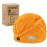 myHomeBody Hair Towel Wrap, Luxury Quick Drying Turban, Ultra Soft Absorbent Charcoal Fiber Cap, with Coconut Shell Button- Mango