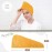 myHomeBody Hair Towel Wrap, Luxury Quick Drying Turban, Ultra Soft Absorbent Charcoal Fiber Cap, with Coconut Shell Button- Mango