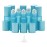 Kesell 10 Pack - 5ml Refillable Frosted Glass Roller Bottles Essential Oil Roller Bottle Vials with Stainless Steel Roller Ball and Aluminum Cap - Light Blue Color Travel Perfume Bottles