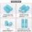 Kesell 10 Pack - 5ml Refillable Frosted Glass Roller Bottles Essential Oil Roller Bottle Vials with Stainless Steel Roller Ball and Aluminum Cap - Light Blue Color Travel Perfume Bottles