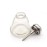 1 Pcs,6 Oz Clear Glass Dispenser Bottle for Nail Polish,Empty Push Down Alcohol Pump Sanitizer Container with Stainless Steel Cap,Metal Core Makeup Remover Holder