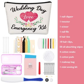 Floral Wedding Emergency Kit for Bride Wedding Survival Set with Makeup Bag, Bridal Shower Kit Gift Present Fun Engagement Present for Bride Emergency Supplies(Classic Series) Floral Wedding Emergency Kit for Bride Wedding Survival Set with Makeup Bag, Bridal Shower Kit Gift Present Fun Engagement Present for Bride Emergency Supplies(Classic Series)