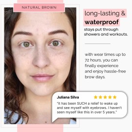 Brows by Bossy Studio & Co Temporary Eyebrow Tattoos Waterproof Eyebrow Stickers, False Tattoos Hair Like Peel Off Instant Transfer Brow curved medium brown