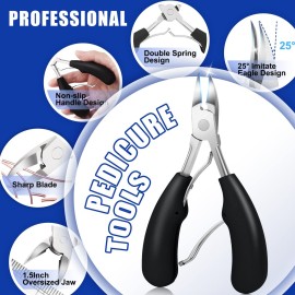 JTIEO Ingrown Toenail Tool 7PCS Upgraded Toenail Clippers Ingrown Toenail Treatment Pedicure Tools Professional Tool Set for Ingrown & Thick Nail Stainless Steel Ingrown Toenail Removal Kit
