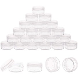 Tiny Cosmetic Containers, 3 Gram 50Pcs Sample Containers with Lids, BPA Free Clear Sample Jars for Makeup, Lotion, Eye Shadow, Powder, and Lip Balm