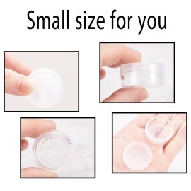 Tiny Cosmetic Containers, 3 Gram 50Pcs Sample Containers with Lids, BPA Free Clear Sample Jars for Makeup, Lotion, Eye Shadow, Powder, and Lip Balm