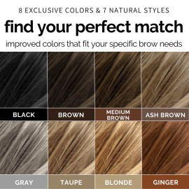 Brows by Bossy Studio & Co Temporary Eyebrow Tattoos Waterproof Eyebrow Stickers, False Tattoos Hair Like Peel Off Instant Transfer Brow straight black