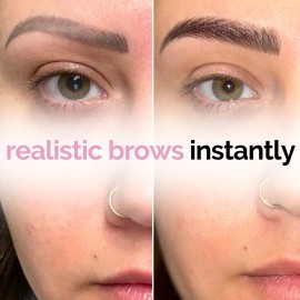 Brows by Bossy Studio & Co Temporary Eyebrow Tattoos Waterproof Eyebrow Stickers, False Tattoos Hair Like Peel Off Instant Transfer Brow straight black