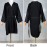 Mollensiuer 1 Piece Black Salon Robes Smock for Hair Salon Client Gown Cape Hair Cutting Smock Kimono Style