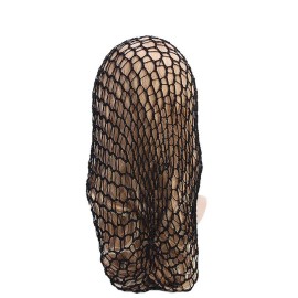 Long Style Net Sleeping Cap Crochet Hairnet Snood Hair Cover Beanie for Women, Black