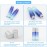 Newzoll 10Pcs Glass Rolling Bottles Set, 10ml (1/3oz) Blue Gradient Roller jars with Funnels, Glass Roll on Vials for Essential Oil Aromatherapy Perfume Liquid Massage