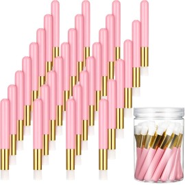 30 Pieces Lash Brushes for Cleaning Lash Shampoo Brushes for Eyelash with Container Blackhead Removing Nose Pore Deep Cleaning(4 Inch,Pink)