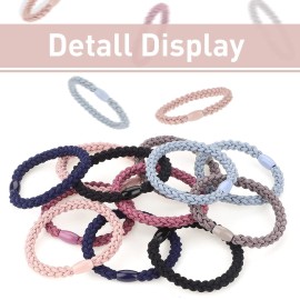 Chuangdi 12 Pieces Cotton Hair Ties Braided Elastic Hair Bands Ropes Braided Ponytail Holders Accessories for Women(Mixed Colors) Chuangdi 12 Pieces Cotton Hair Ties Braided Elastic Hair Bands Ropes Braided Ponytail Holders Accessories for Women(Mixed Colors)