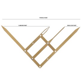 Eyebrow Ruler, Microblading Tattoo Eyebrow Ruler Positioning Measurement Tattoo Calipers, Eyebrow Measure Tool Golden Ratio Makeup Symmetrical Tool Accessory(gold)